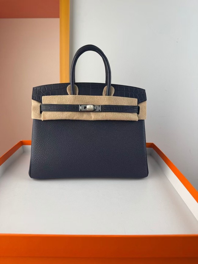 Hermes Birkin Bag Leather Nile crocodile&togo HBK2530-5