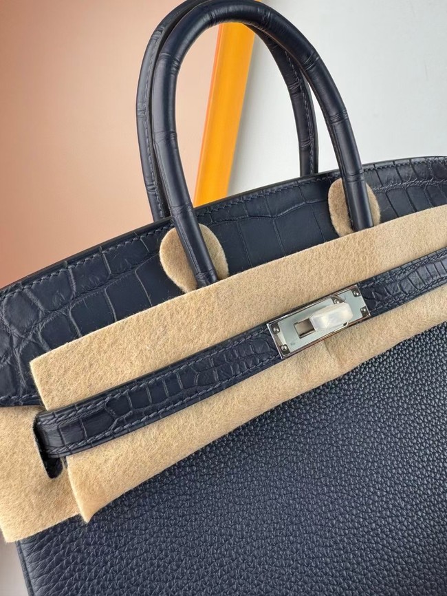 Hermes Birkin Bag Leather Nile crocodile&togo HBK2530-5