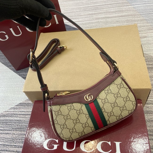 GUCCI Ophidia mini shoulder bag 838465 Rosso Ancora red