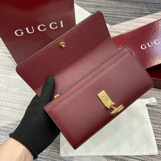 Gucci Softbit continental wallet 828147 Rosso Ancora red