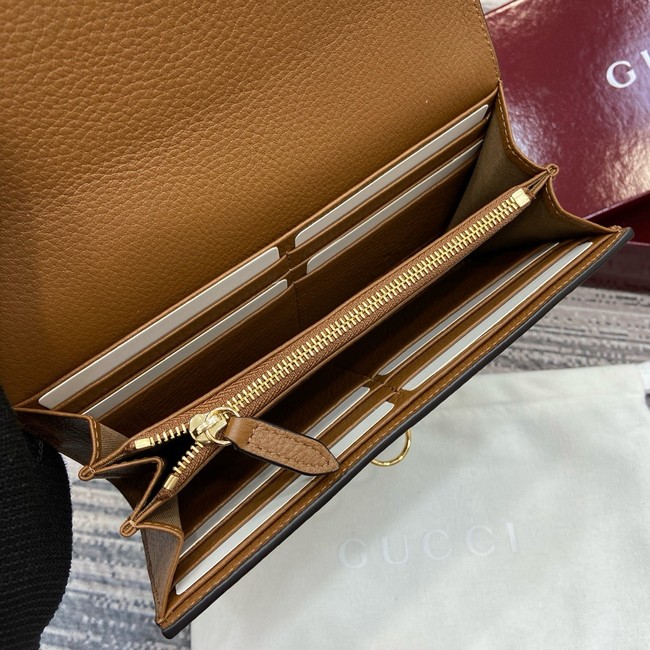 Gucci Softbit continental wallet 828147 brown