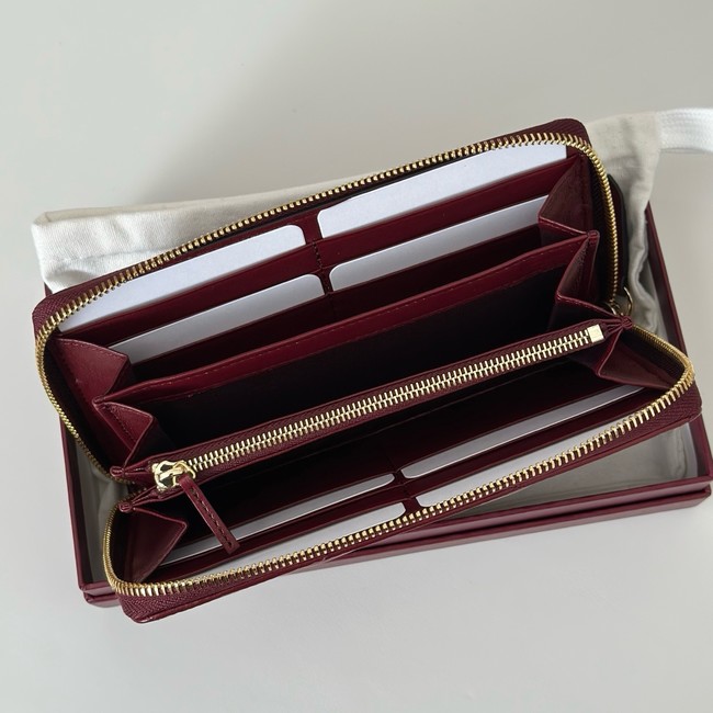 Gucci GG Marmont zip around wallet 837758 Rosso Ancora red