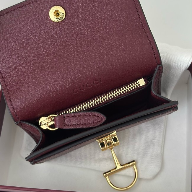 Gucci Softbit card case 828148 Rosso Ancora red