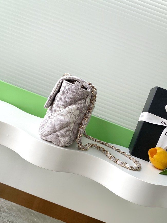 Chanel Flap Bag AS5454 gray & White