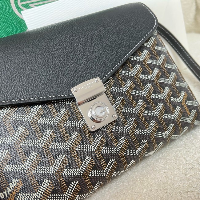 Goyard Calfskin Leather Shoulder Bag 55698 black