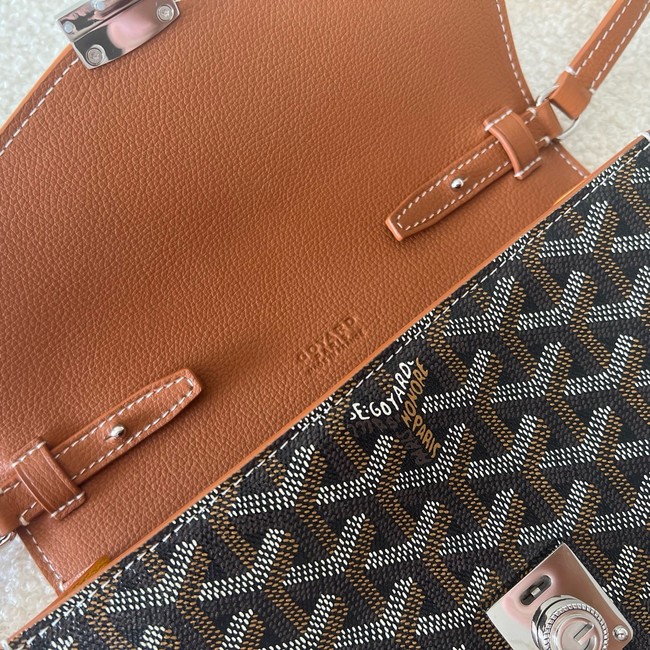 Goyard Calfskin Leather Shoulder Bag 55698 brown