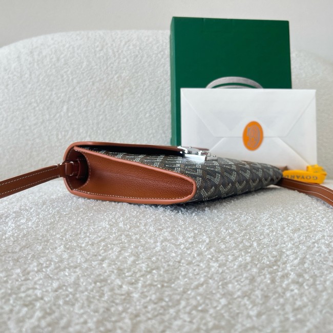 Goyard Calfskin Leather Shoulder Bag 55698 brown