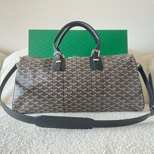 Goyard Calfskin Leather Travel Bag 55699 black