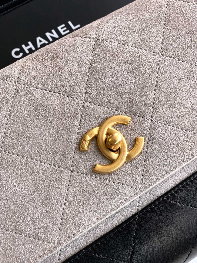 CHANEL Shopping Bag 5598 Black&gray