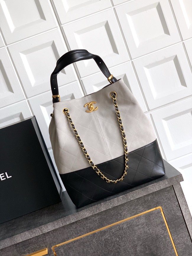 CHANEL Shopping Bag 99485 Black&gray