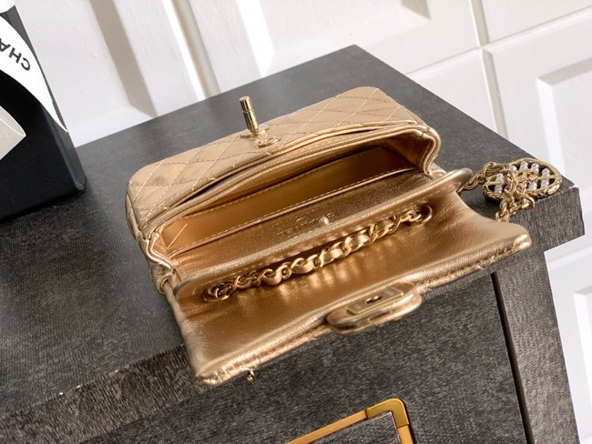 Chanel Classic Mini Bag with hook AP4760 gold