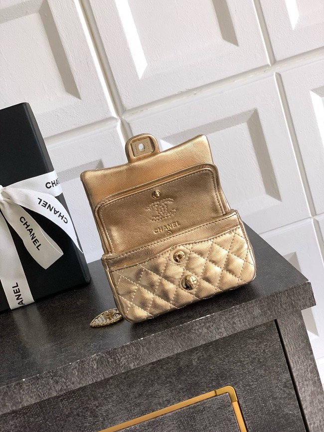 Chanel Classic Mini Bag with hook AP4760 gold
