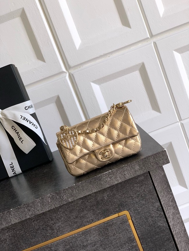 Chanel Classic Mini Bag with hook AP4760 gold