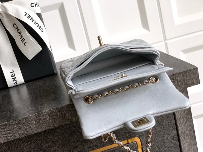 Chanel Classic Mini Bag with hook AP4760 gray