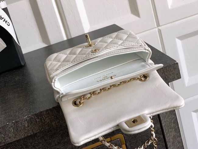 Chanel Classic Mini Bag with hook AP4760 white
