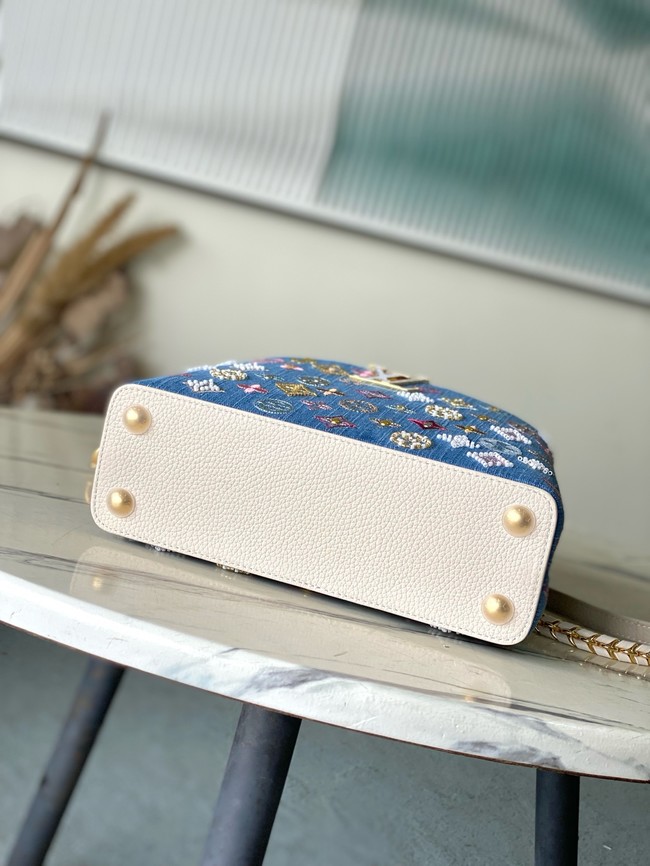 Louis Vuitton Capucines BB M12947 white&Denim Blue