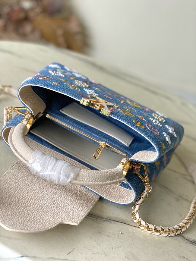 Louis Vuitton Capucines BB M12947 white&Denim Blue