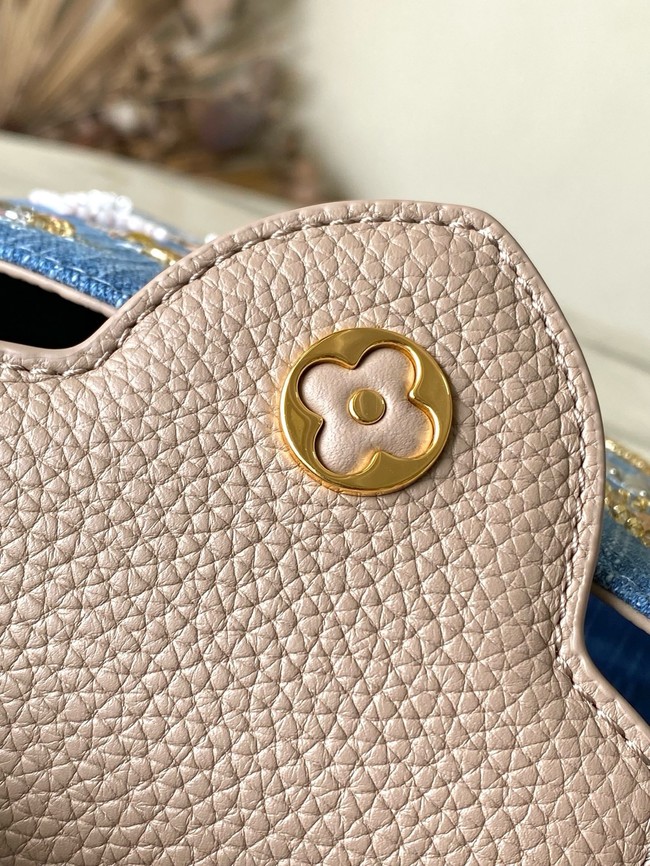 Louis Vuitton Capucines Mini M12938 gray&Denim Blue