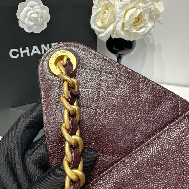 CHANEL 25 SMALL HANDBAG AS5293 dark Brown