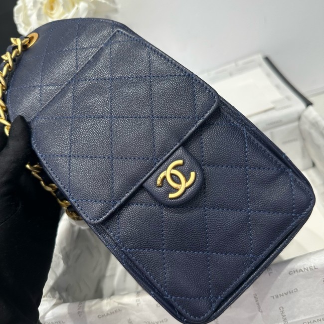 CHANEL 25 SMALL HANDBAG AS5293 dark blue