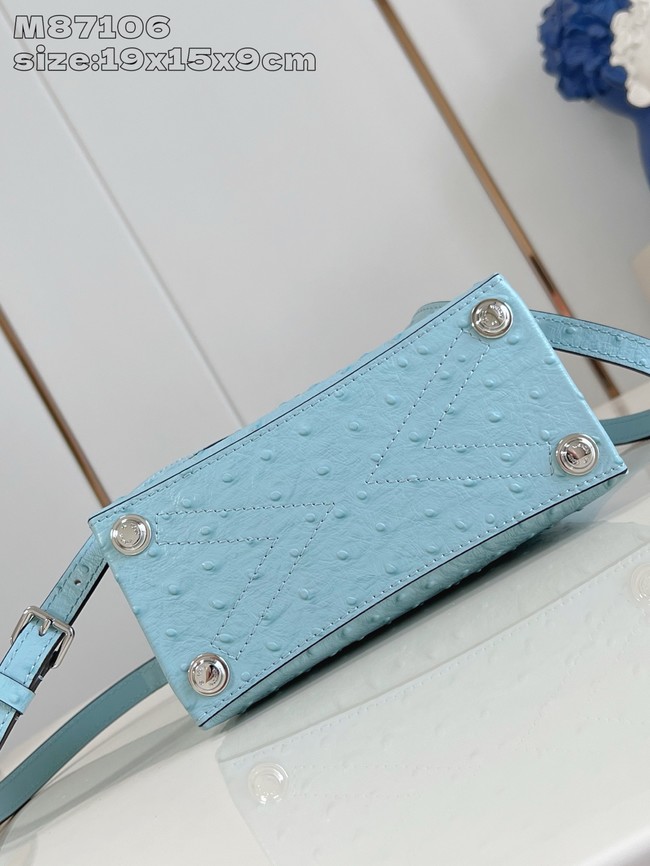 Louis Vuitton small Grained Calfskin M84713 light blue