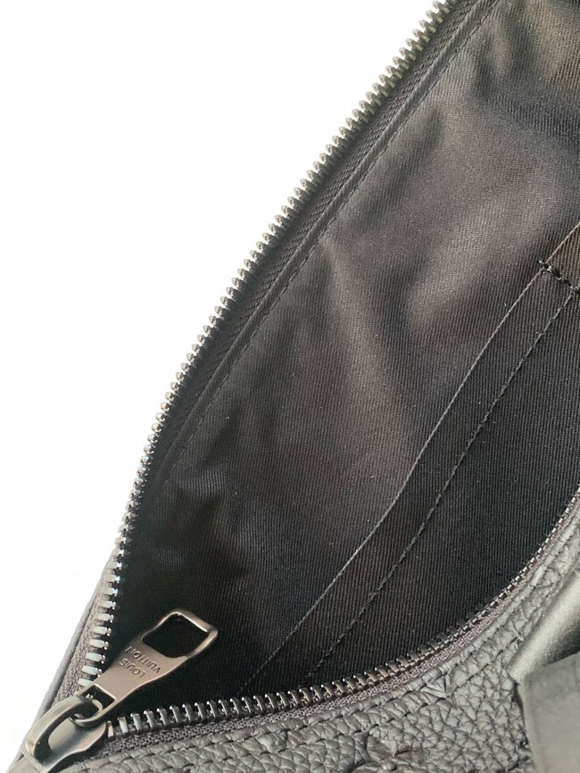 Louis Vuitton Monogram Empreinte Keepall Bandouliere 35 M46655 black