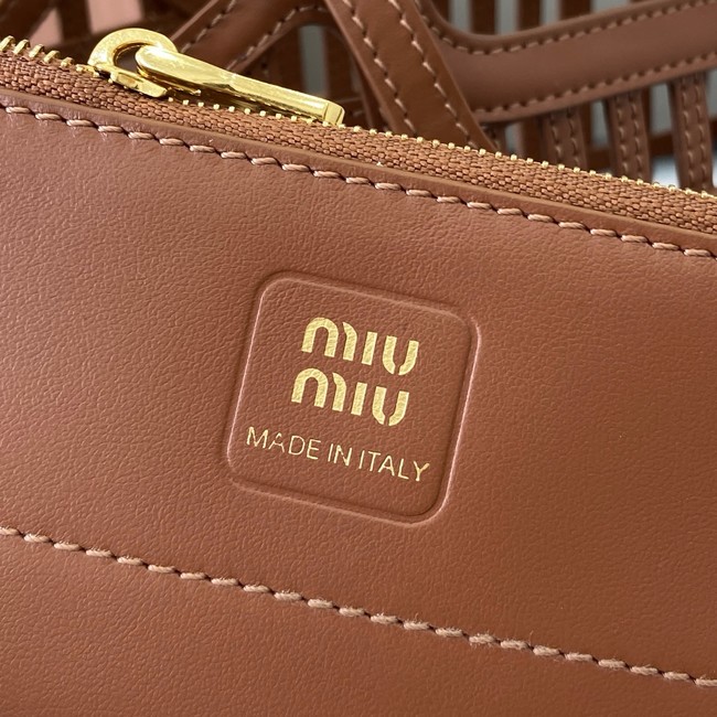 MIUMIU Leather basket 5BA294 tan