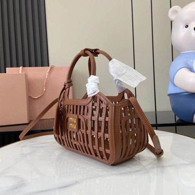 MIUMIU Leather basket 5BA294 tan