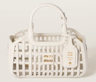 MIUMIU Leather basket 5BA294 white