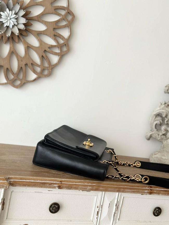 Chanel Small Sheepskin Shoulder Bag A2214 black