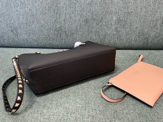 VALENTINO VLOGO calfskin Shoulder Bag 0001 dark brown