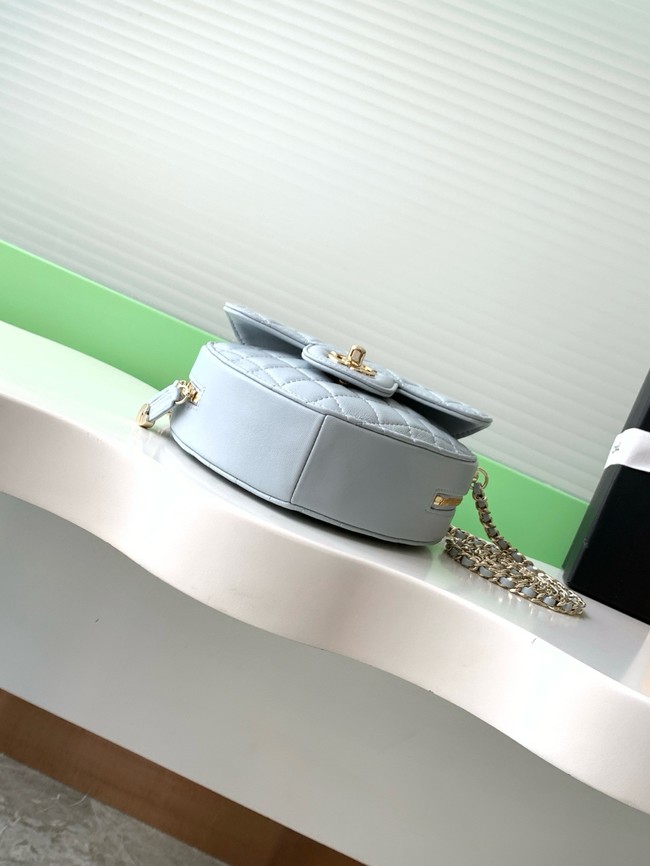 CHANEL Lambskin Heart Bag AS5764 Light blue