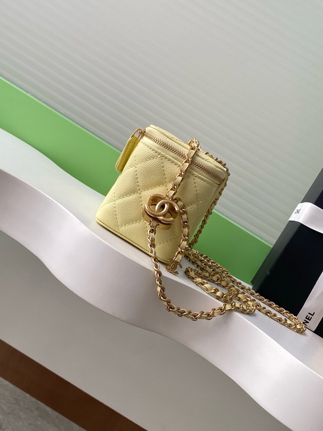 CHANEL MINI CLUTCH Grained Calfskin AP3940 yellow