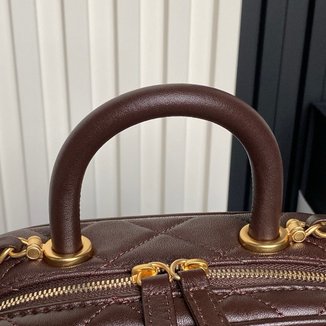 Chanel Mini Bowling Bag AS5572 Dark Brown