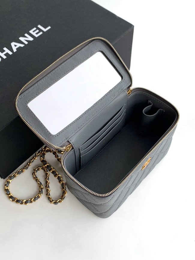 CHANEL Classic Small Vanity with Chain AP4799 gray
