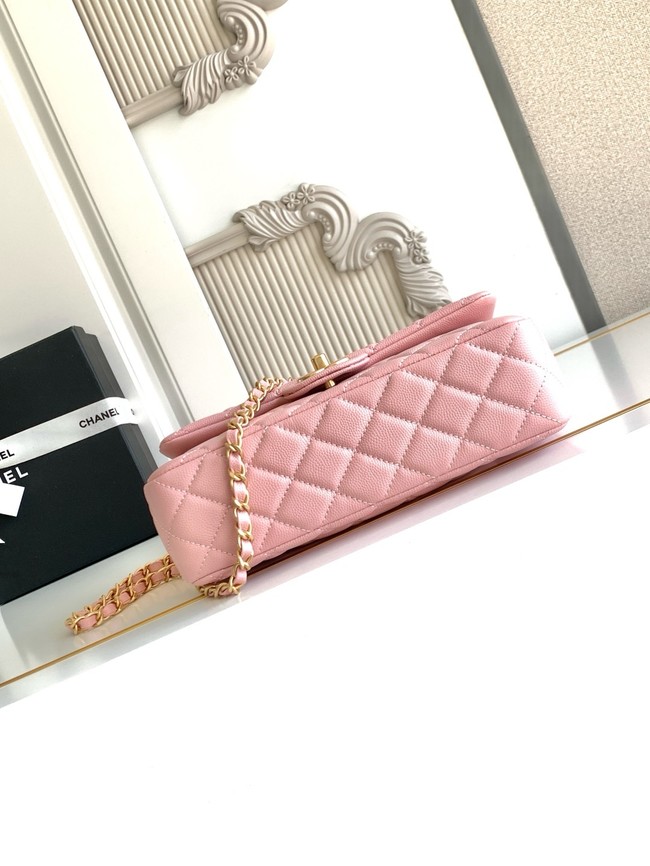 CHANEL Mini Flap Bag with Top Handle AS5702 pink