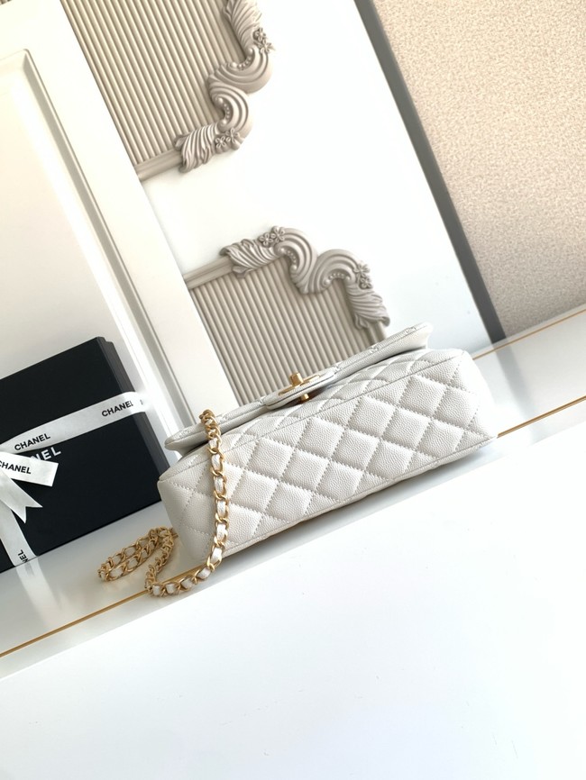 CHANEL Mini Flap Bag with Top Handle AS5702 white