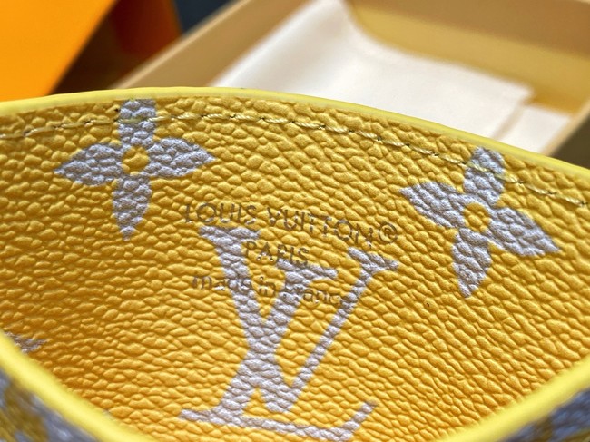 Louis Vuitton Double Card Holder M14771 Gray&Yellow