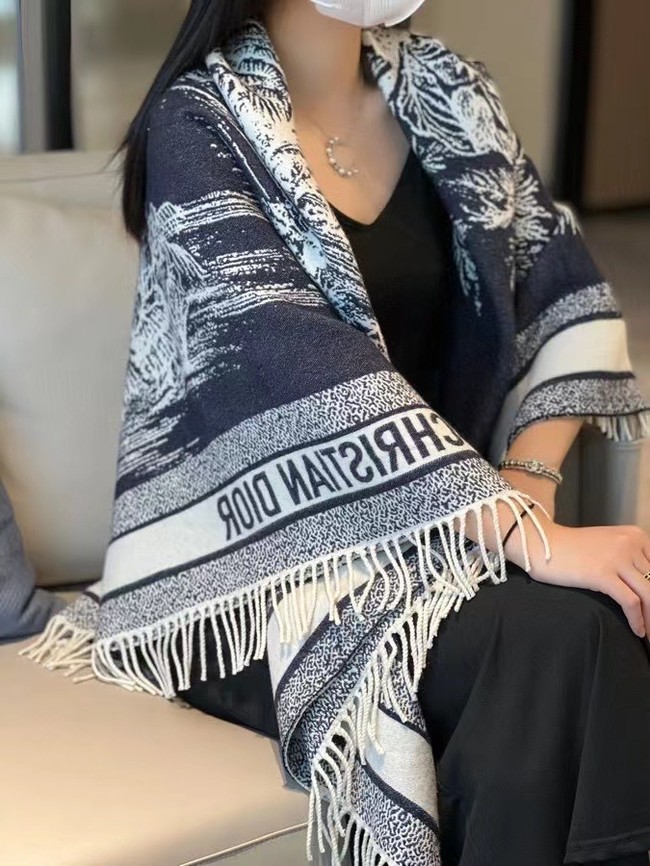 Dior Oblique Poncho Cashmere 21DOB4