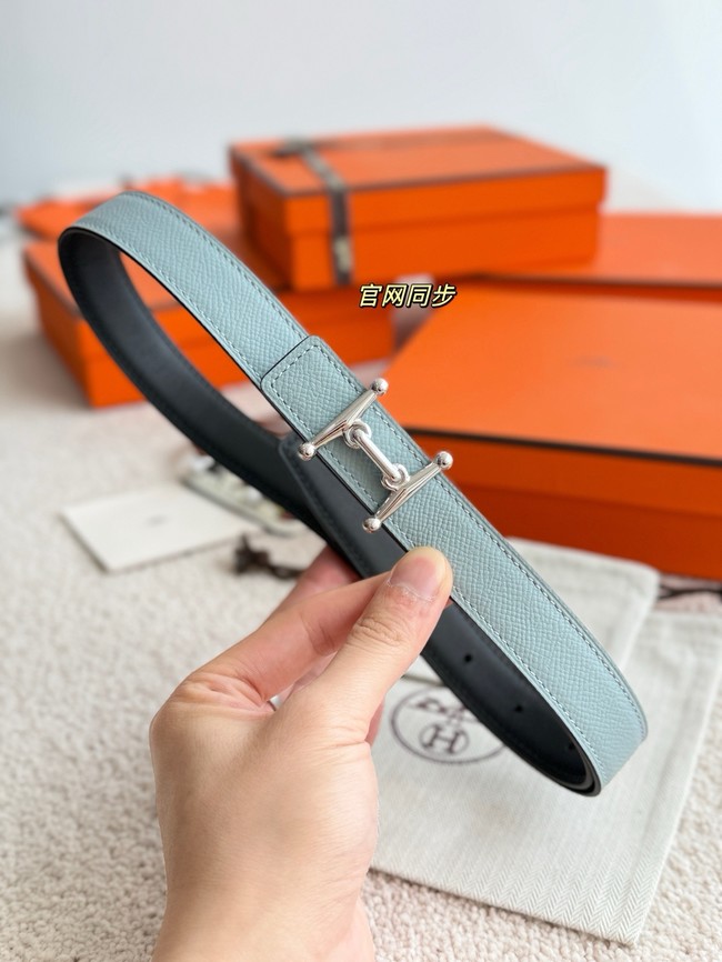 Hermes Epsom calfskin double-sided leather belt 65997