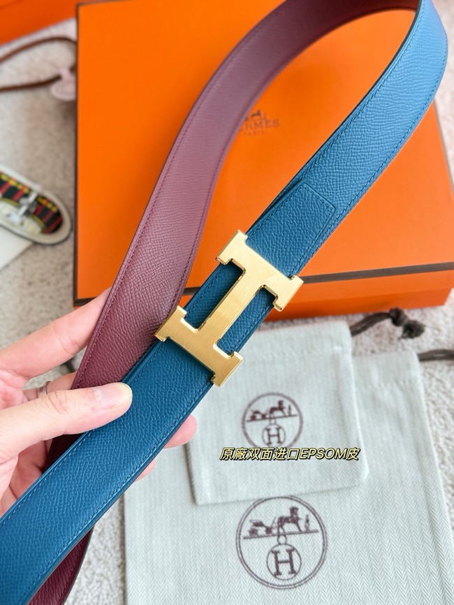 Hermes Epsom calfskin double-sided leather belt 65999