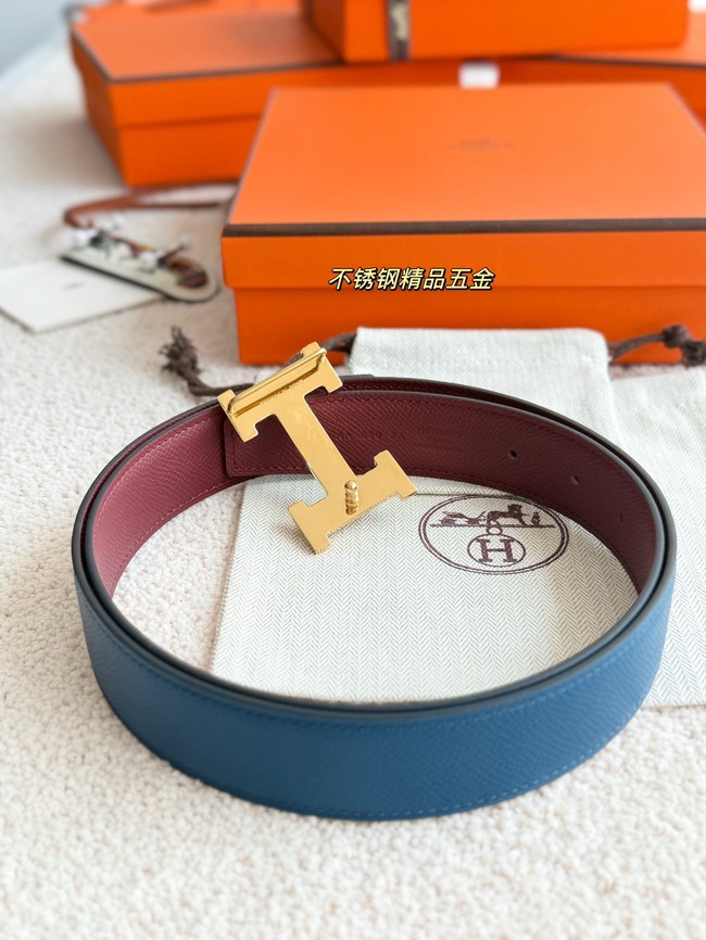 Hermes Epsom calfskin double-sided leather belt 65999