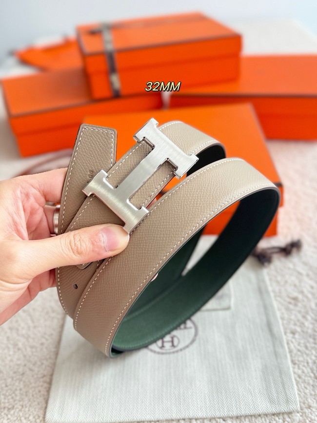 Hermes Epsom calfskin double-sided leather belt 66003