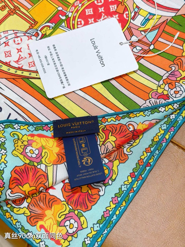 Louis Vuitton Square Scarf Silk Jacquard XT279