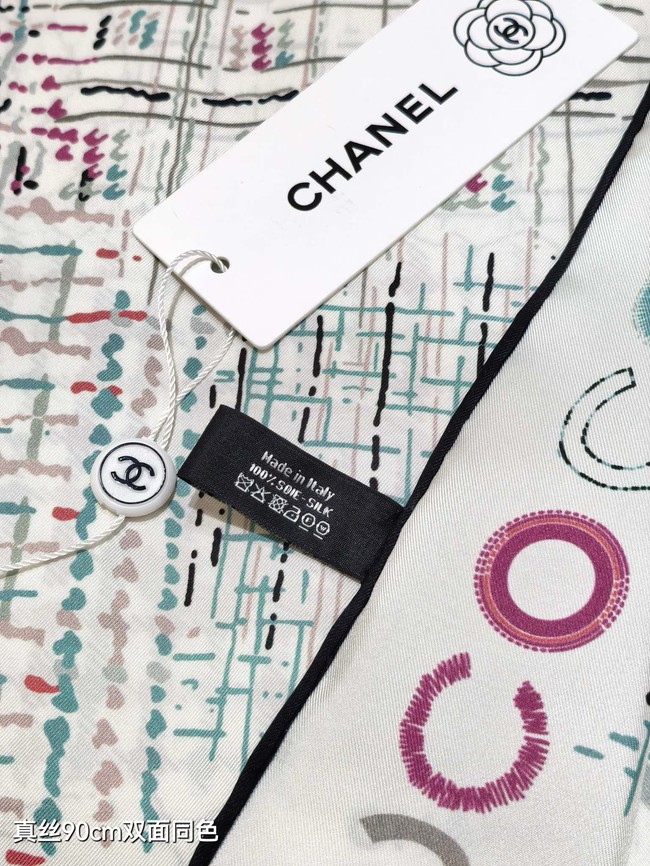 Chanel Square Scarf Silk Jacquard XT289