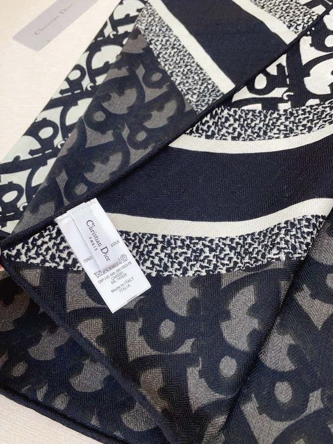 Dior Oblique Shawl Cashmere and Silk Jacquard KY083