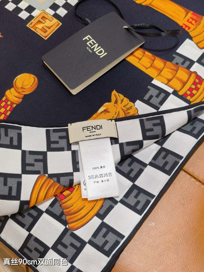Fendi Square Scarf Silk Jacquard XT2895