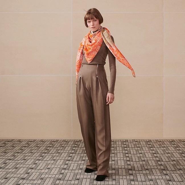 Hermes Shawl Cashmere and Silk Jacquard KY084