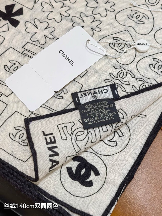 Chanel Shawl Cashmere and Silk Jacquard KY106