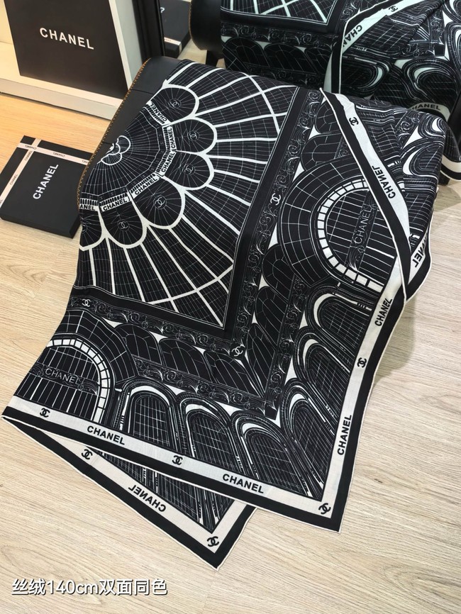 Chanel Shawl Cashmere and Silk Jacquard KY107